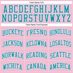 Custom Name Number Basketball Jersey Light Pink Teal White Authentic Throwback Team Personalized Light Pink Teal-White Authentic