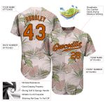 Light Pink Texas Orange-Brown 3D Tropical Hawaii Plants Baseball Jersey - Custom Name & Number Authentic Team Apparel Personalized
