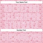 Custom Name and Number Cat Baseball Jersey Light Pink White 3D Pattern Design - Personalized Pet Sports Apparel Personalized