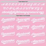 Custom Name and Number Authentic Baseball Jersey in Light Pink and White - Personalized Team Jersey Personalized Light Pink