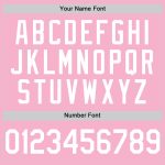 Custom Name and Number Authentic Baseball Jersey in Light Pink and White - Personalized Team Jersey Personalized Light Pink