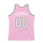 Custom Name Number Authentic Basketball Jersey Light Pink White Black Throwback Design Personalized Light Pink White-Black