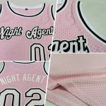 Custom Name Number Authentic Basketball Jersey Light Pink White Black Throwback Design Personalized Light Pink White-Black