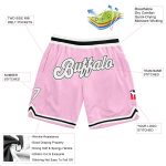 Custom Name and Number Authentic Throwback Basketball Shorts Light Pink Black White Personalized Light Pink White-Black Authentic