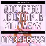 Custom 3D Pink Ribbon Breast Cancer T-Shirt with Name and Number - Light Purple & Black Performance Tee Personalized Light