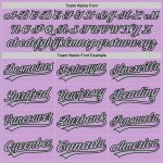 Custom Name and Number Baseball Jersey - Authentic Light Purple Black-Gray Team Jersey Personalized Light Purple Black-Gray