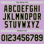 Custom Personalized Black-Neon Green Light Purple Baseball Jersey with Name and Number Personalized Light Purple Black-Neon