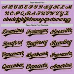 Personalized Custom Name & Number Light Purple Black Gold Baseball Jersey Personalized Light Purple Black-Old Gold Authentic