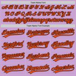 Custom Name and Number Light Purple Black-Orange Authentic Baseball Jersey - Personalized Team Jersey Personalized Light