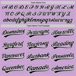 Custom Name Number Baseball Jersey - Authentic Light Purple Black-White Team Jersey Personalized Light Purple Black-White