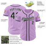 Custom Name Number Baseball Jersey - Authentic Light Purple Black-White Team Jersey Personalized Light Purple Black-White