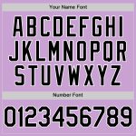 Custom Name Number Baseball Jersey - Authentic Light Purple Black-White Team Jersey Personalized Light Purple Black-White