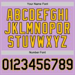 Custom Name and Number Baseball Jersey - Personalized Authentic Light Purple Black Yellow Design Personalized Light Purple