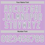 Personalized Custom Name Number Light Purple Gray-White Baseball Jersey Authentic Team Apparel Personalized Light Purple