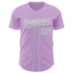 Personalized Custom Name Number Light Purple Gray-White Baseball Jersey Authentic Team Apparel Personalized Light Purple