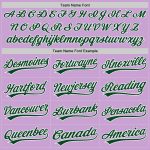 Custom Name and Number Baseball Jersey - Personalized Light Purple Green-White Authentic Jersey Personalized Light Purple