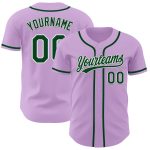 Custom Name and Number Baseball Jersey - Personalized Light Purple Green-White Authentic Jersey Personalized Light Purple