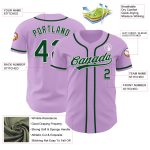 Custom Name and Number Baseball Jersey - Personalized Light Purple Green-White Authentic Jersey Personalized Light Purple