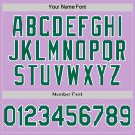 Custom Authentic Baseball Jersey with Name and Number - Light Purple and Kelly Green-White Design Personalized Light Purple