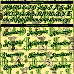 Personalized Dollar Sign Money Theme Performance T-Shirt with Custom Name & Number - Light Yellow Black-Aurora Green 3D Pattern Design