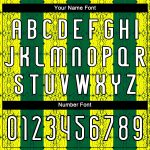 Custom Abstract Shape Volleyball Uniform Jersey - Light Yellow Green-Black, Personalized Name & Number Personalized Light