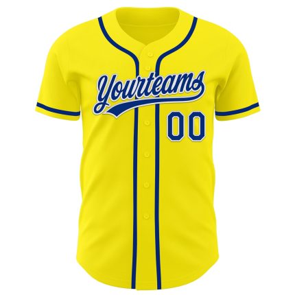 Custom Name and Number Light Yellow and White Authentic Baseball Jersey - Personalized Team Gear Personalized Light Yellow