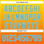 Personalized 3D Pattern Football Helmet and Baseball Jersey with Custom Name and Number - Light Yellow Sky Blue Orange-Cream Design