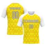 Custom Name Number Personalized Volleyball Jersey Light Yellow Black Splash Uniform Personalized Light Yellow White-Black