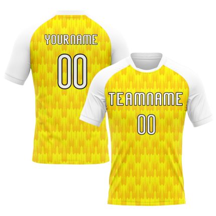 Custom Name Number Personalized Volleyball Jersey Light Yellow Black Splash Uniform Personalized Light Yellow White-Black