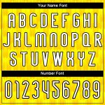 Custom Name Number Personalized Volleyball Jersey Light Yellow Black Splash Uniform Personalized Light Yellow White-Black