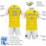 Custom Name Number Personalized Volleyball Jersey Light Yellow Black Splash Uniform Personalized Light Yellow White-Black