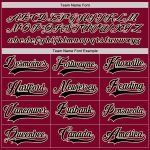 Custom Team Hockey Jersey Personalized with Name & Number - Maroon Black Cream Personalized Maroon Black-Cream Hockey Jersey