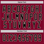 Custom Team Hockey Jersey Personalized with Name & Number - Maroon Black Cream Personalized Maroon Black-Cream Hockey Jersey