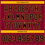Personalized Authentic City Edition Basketball Jersey with Custom Name and Number - Maroon Black-Gold Side Stripes Personalized