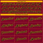 Personalized Authentic City Edition Basketball Jersey with Custom Name and Number - Maroon Black-Gold Side Stripes Personalized