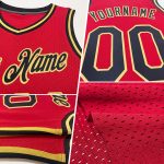 Personalized Authentic Throwback Basketball Jersey in Maroon and Black-Old Gold Personalized Maroon Black-Old Gold Authentic