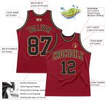 Custom Basketball Jersey with Personalized Name & Number - Maroon Black-Old Gold Authentic Throwback Design Personalized