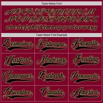 Custom Name and Number Hockey Jersey in Maroon and Old Gold - Personalized Team Apparel Personalized Maroon Black-Old Gold