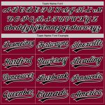 Custom Name and Number Personalized Maroon Black White Baseball Jersey - Authentic Throwback Team Jersey Personalized Maroon
