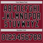 Personalized Maroon Basketball Jersey - Authentic Black-White Throwback Style Personalized Maroon Black-White Authentic Throwback