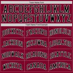 Custom Name and Number Authentic Basketball Jersey - Personalized Maroon Black-White Throwback Style Personalized Maroon
