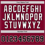 Custom Name and Number Authentic Basketball Jersey - Personalized Maroon Black-White Throwback Style Personalized Maroon