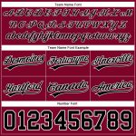 Personalized Authentic Basketball Shorts in Maroon, Black, and White - Throwback Style Personalized Maroon Black-White Authentic