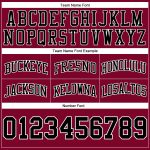 Custom Maroon Basketball Shorts with Name & Number - Authentic Throwback Style Personalized Maroon Black-White Authentic