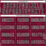 Custom Sublimation Soccer Jersey with Maroon Black-White Lines - Personalized Team Name and Number Personalized Maroon Black-White