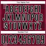 Custom Sublimation Soccer Jersey with Maroon Black-White Lines - Personalized Team Name and Number Personalized Maroon Black-White