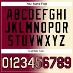 Custom Name and Number Maroon Cream-Black Gradient Baseball Jersey - Personalized Fashion Team Jersey Personalized Maroon