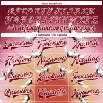 Custom Name Number Maroon Cream 3D Heron Bomber Varsity Letterman Jacket - Personalized Full-Snap Team Jacket Personalized