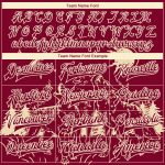 Custom Maroon Cream Wolf Full Moon 3D Bomber Varsity Jacket with Name and Number Personalized Maroon Cream Wolf Fullmoon