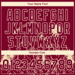 Custom Maroon Cream Wolf Full Moon 3D Bomber Varsity Jacket with Name and Number Personalized Maroon Cream Wolf Fullmoon